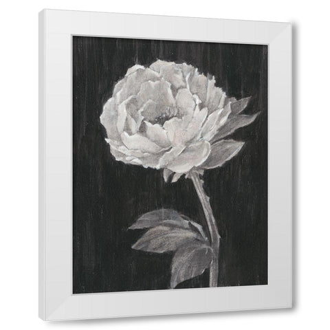 Black and White Flowers II White Modern Wood Framed Art Print by Harper, Ethan