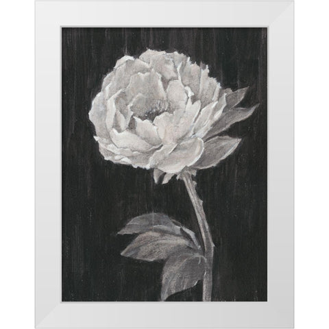 Black and White Flowers II White Modern Wood Framed Art Print by Harper, Ethan