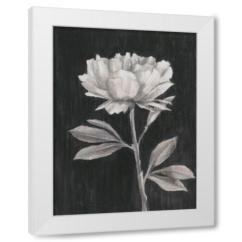 Black and White Flowers III White Modern Wood Framed Art Print by Harper, Ethan
