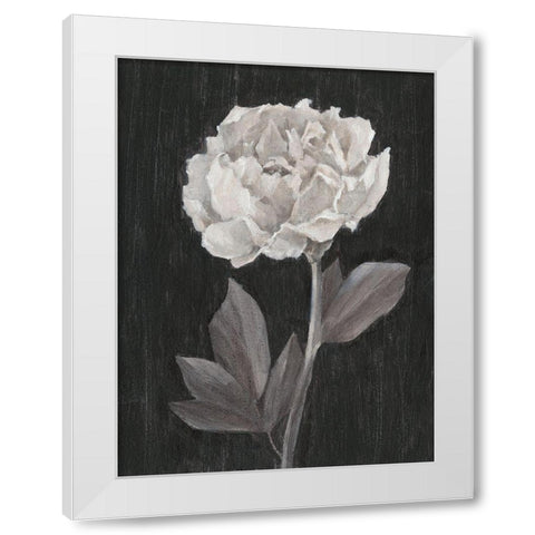 Black and White Flowers IV White Modern Wood Framed Art Print by Harper, Ethan