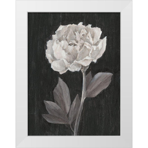 Black and White Flowers IV White Modern Wood Framed Art Print by Harper, Ethan
