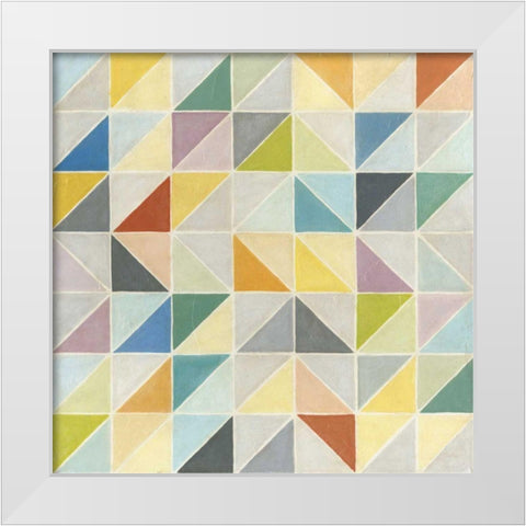 Non-Embellished Multifaceted I White Modern Wood Framed Art Print by Meagher, Megan