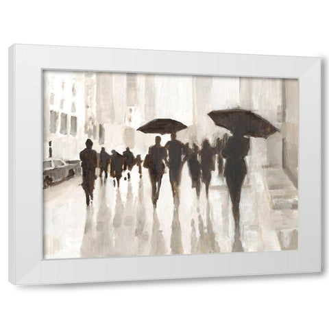 Clearing Rain White Modern Wood Framed Art Print by Harper, Ethan