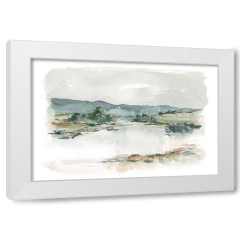 Overcast Lake Study I White Modern Wood Framed Art Print by Harper, Ethan