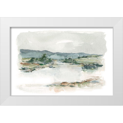 Overcast Lake Study I White Modern Wood Framed Art Print by Harper, Ethan