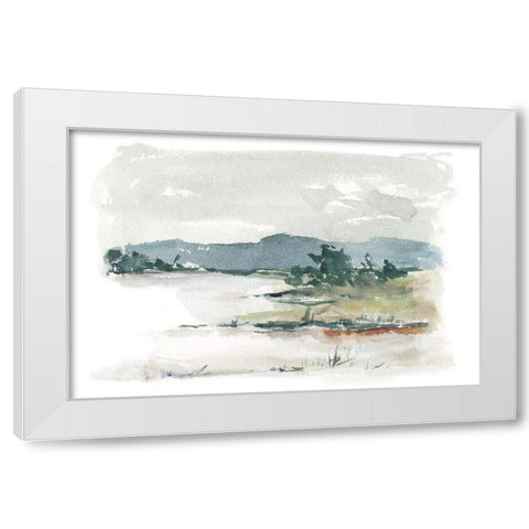 Overcast Lake Study II White Modern Wood Framed Art Print by Harper, Ethan