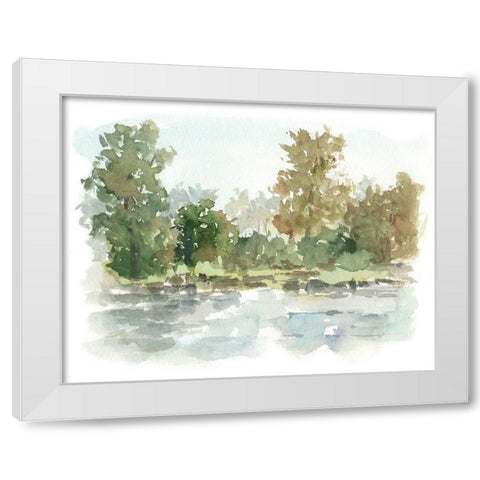 Wooded Stream I White Modern Wood Framed Art Print by Harper, Ethan