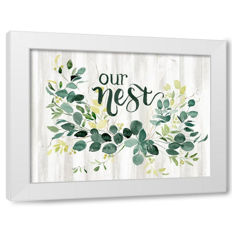 Welcome Wreath IV White Modern Wood Framed Art Print by Parker, Jennifer Paxton