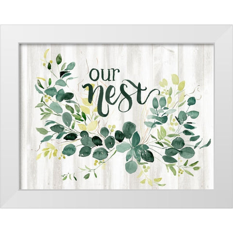 Welcome Wreath IV White Modern Wood Framed Art Print by Parker, Jennifer Paxton