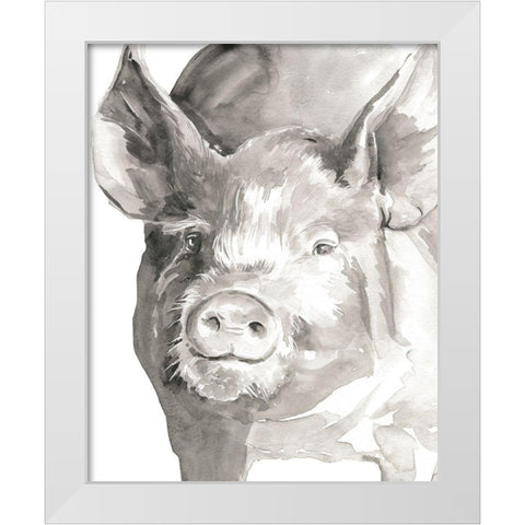 Farm Faces III White Modern Wood Framed Art Print by Parker, Jennifer Paxton
