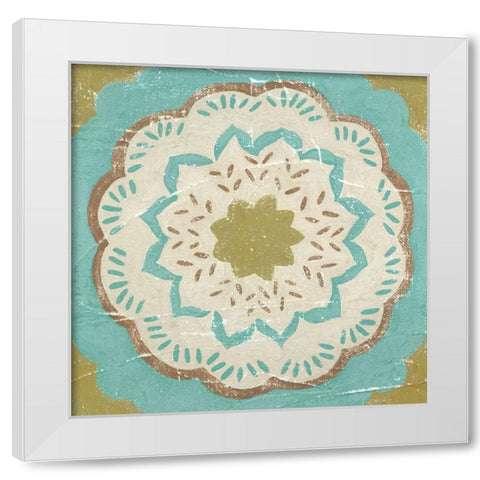 Rustic Tiles IV White Modern Wood Framed Art Print by Zarris, Chariklia