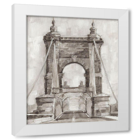 Bridge Crossing II White Modern Wood Framed Art Print by Harper, Ethan