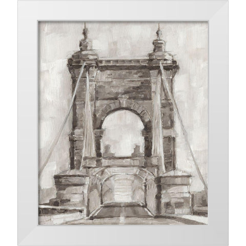 Bridge Crossing II White Modern Wood Framed Art Print by Harper, Ethan
