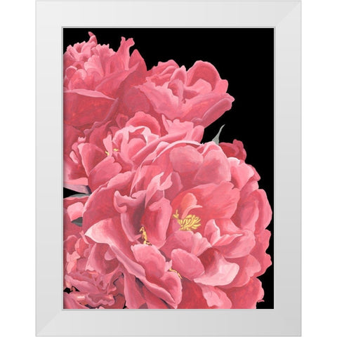 Peonies of My Heart I White Modern Wood Framed Art Print by Wang, Melissa