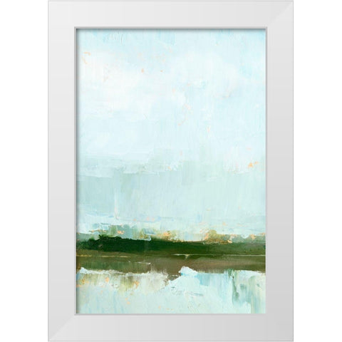 Wetland Horizon I White Modern Wood Framed Art Print by Harper, Ethan
