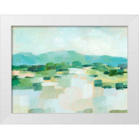 Emerald Island I White Modern Wood Framed Art Print by Harper, Ethan