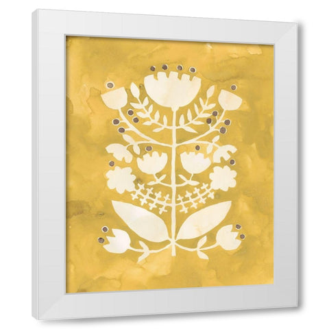 Buttercup I White Modern Wood Framed Art Print by Zarris, Chariklia