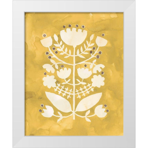 Buttercup I White Modern Wood Framed Art Print by Zarris, Chariklia