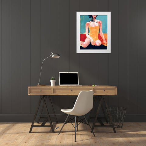 Vintage Swim I White Modern Wood Framed Art Print by Parker, Jennifer Paxton