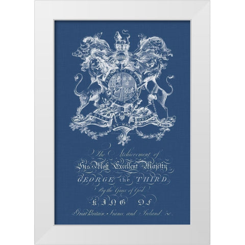Heraldry on Navy I White Modern Wood Framed Art Print by Vision Studio