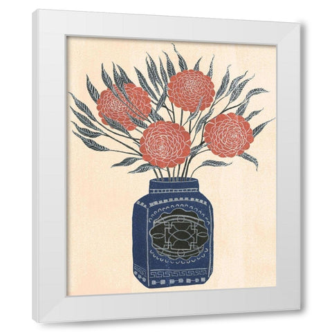 Vase of Flowers IV White Modern Wood Framed Art Print by Wang, Melissa