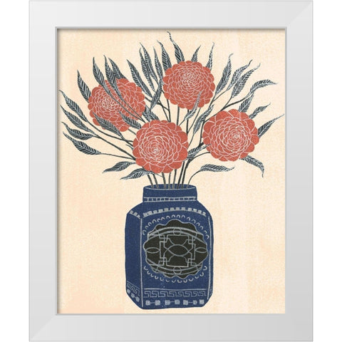 Vase of Flowers IV White Modern Wood Framed Art Print by Wang, Melissa