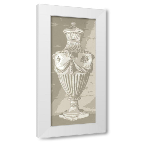 Graphic Urn I White Modern Wood Framed Art Print by Harper, Ethan