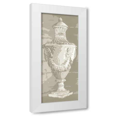 Graphic Urn II White Modern Wood Framed Art Print by Harper, Ethan