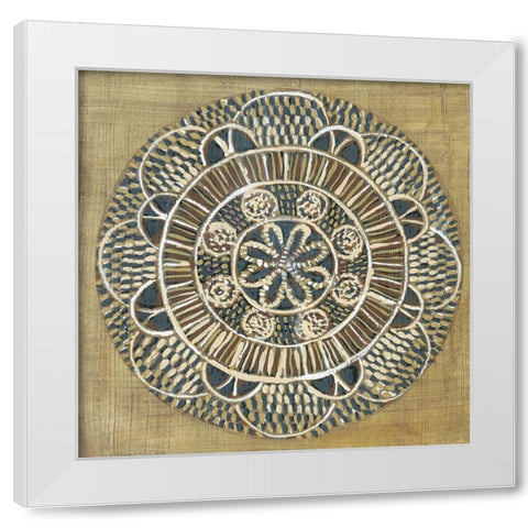 Woven Round II White Modern Wood Framed Art Print by Zarris, Chariklia