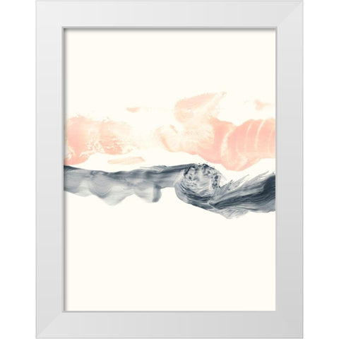 Blush Divide I White Modern Wood Framed Art Print by Harper, Ethan