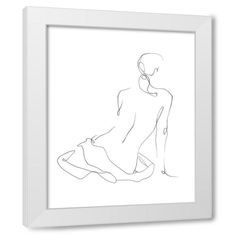 Gestural Contour I White Modern Wood Framed Art Print by Harper, Ethan