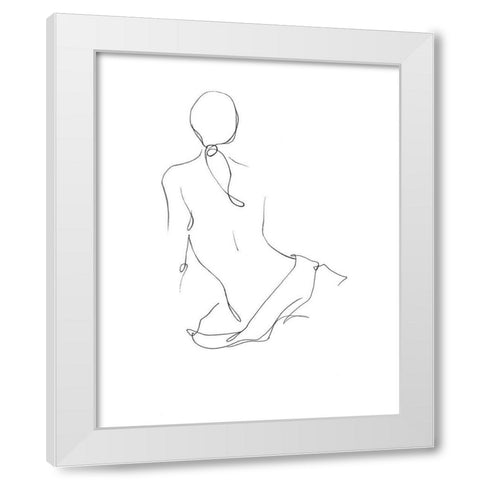 Gestural Contour II White Modern Wood Framed Art Print by Harper, Ethan