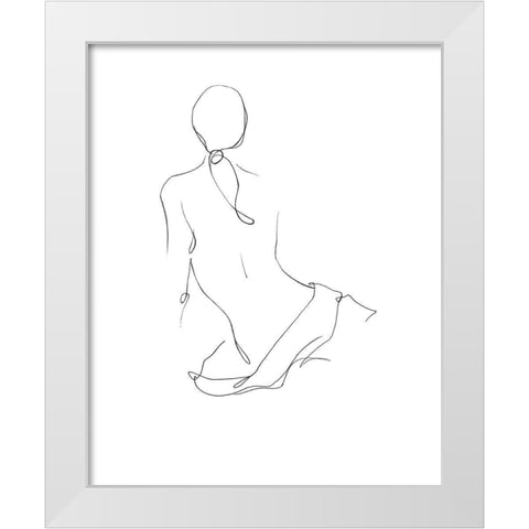 Gestural Contour II White Modern Wood Framed Art Print by Harper, Ethan