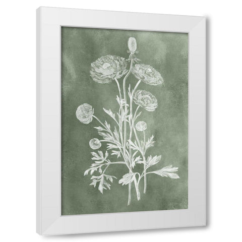 Sage Impressions I White Modern Wood Framed Art Print by Vision Studio
