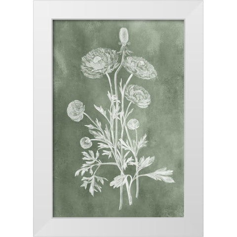 Sage Impressions I White Modern Wood Framed Art Print by Vision Studio