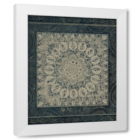 Market Batik I White Modern Wood Framed Art Print by Zarris, Chariklia