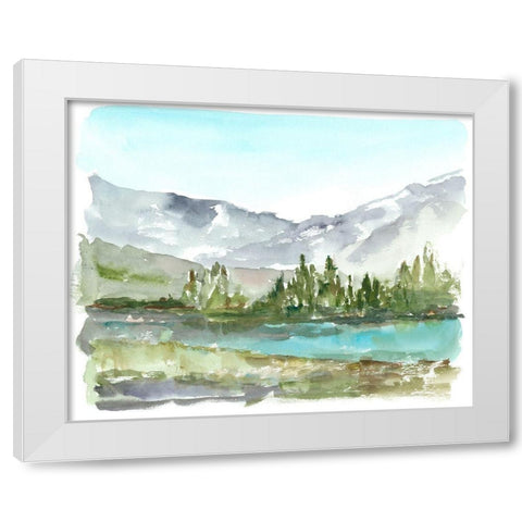 Plein Air Reservoir II White Modern Wood Framed Art Print by Harper, Ethan