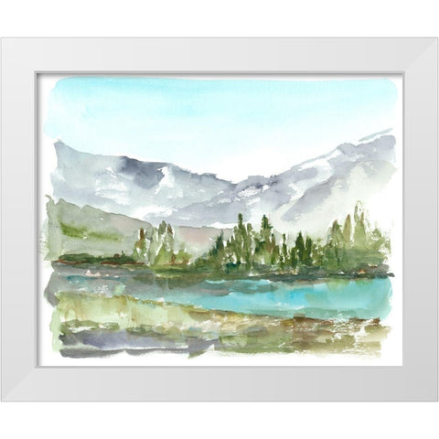 Plein Air Reservoir II White Modern Wood Framed Art Print by Harper, Ethan