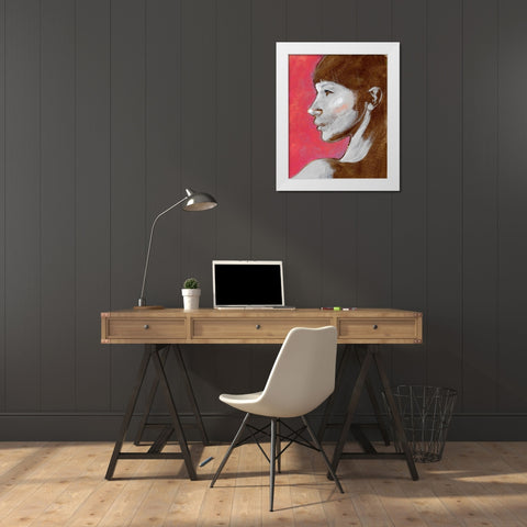 Fem Portrait II White Modern Wood Framed Art Print by Parker, Jennifer Paxton