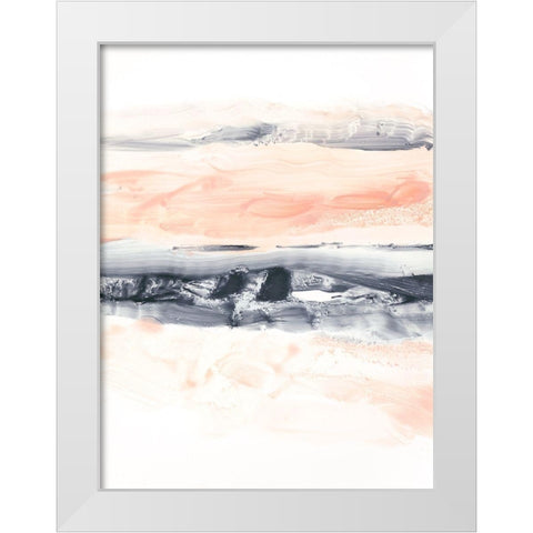 Blush Sunset I White Modern Wood Framed Art Print by Harper, Ethan