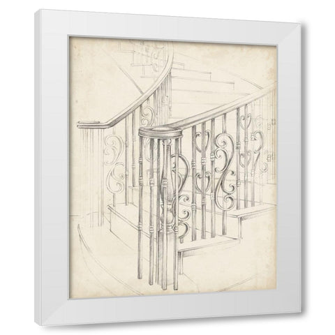 Iron Railing Design II White Modern Wood Framed Art Print by Harper, Ethan