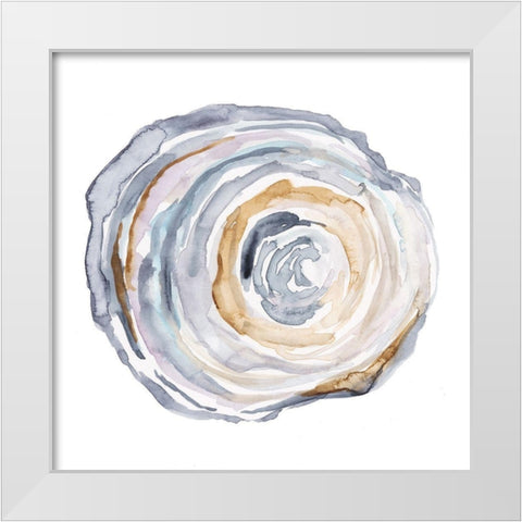 Watercolor Tree Ring IV White Modern Wood Framed Art Print by Harper, Ethan