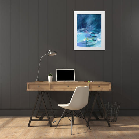 Cove Boats II White Modern Wood Framed Art Print by Parker, Jennifer Paxton