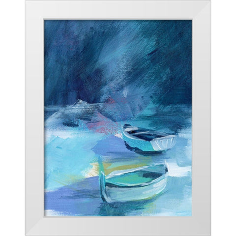 Cove Boats II White Modern Wood Framed Art Print by Parker, Jennifer Paxton