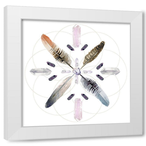 Crystal Matrix I White Modern Wood Framed Art Print by Parker, Jennifer Paxton
