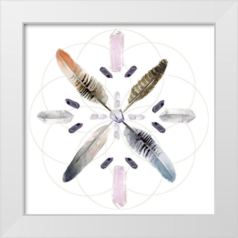 Crystal Matrix I White Modern Wood Framed Art Print by Parker, Jennifer Paxton