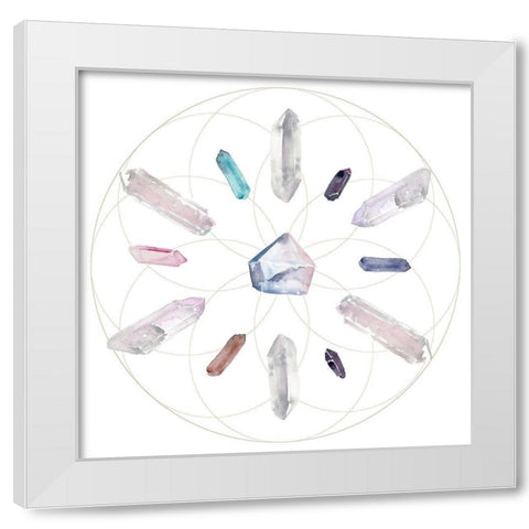 Crystal Matrix II White Modern Wood Framed Art Print by Parker, Jennifer Paxton
