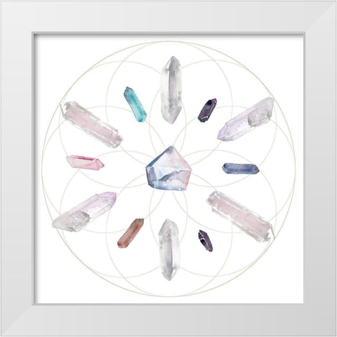 Crystal Matrix II White Modern Wood Framed Art Print by Parker, Jennifer Paxton