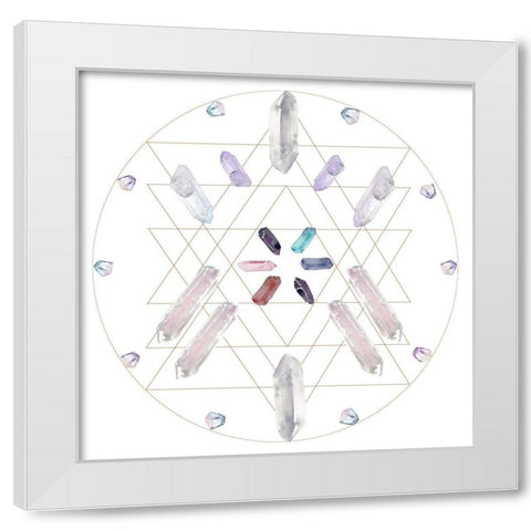 Crystal Matrix III White Modern Wood Framed Art Print by Parker, Jennifer Paxton