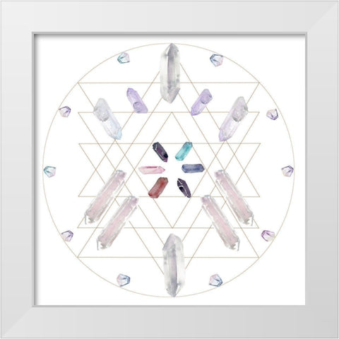 Crystal Matrix III White Modern Wood Framed Art Print by Parker, Jennifer Paxton
